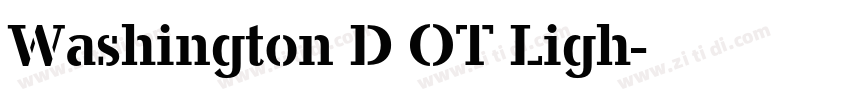 Washington D OT Ligh字体转换